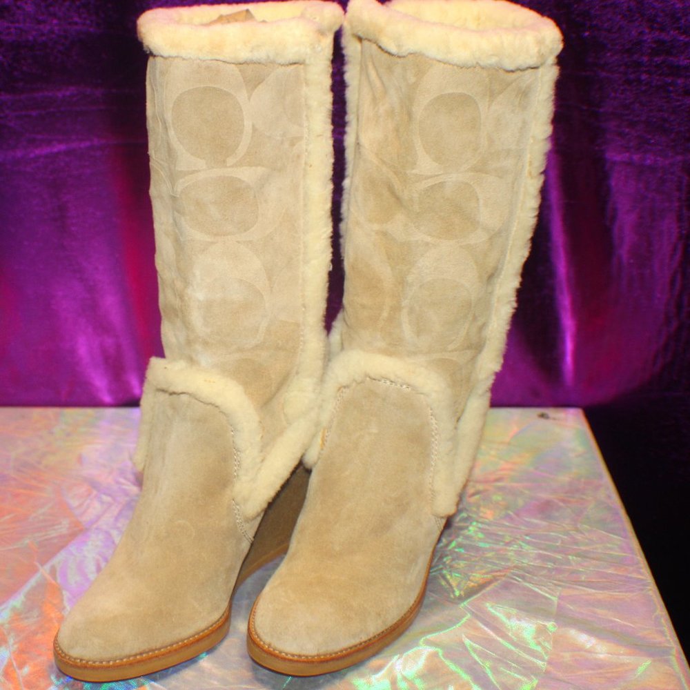 TAN COACH JORDANA BOOTS